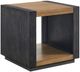 Elements International Breckenridge Light Oak End Table with Black Frame-0