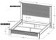 International Furniture Direct Empire Black Eastern King Panel Bed-2