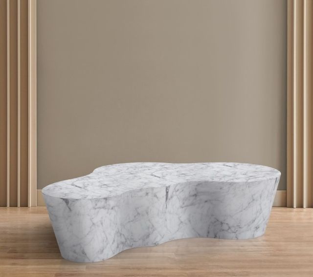Meridian Furniture Monza White Marble Coffee Table-4