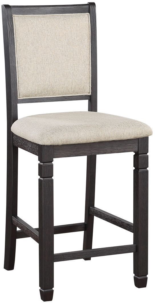 Mazin Furniture Asher 5-Piece Black/Brown Counter Height Dining Set-3