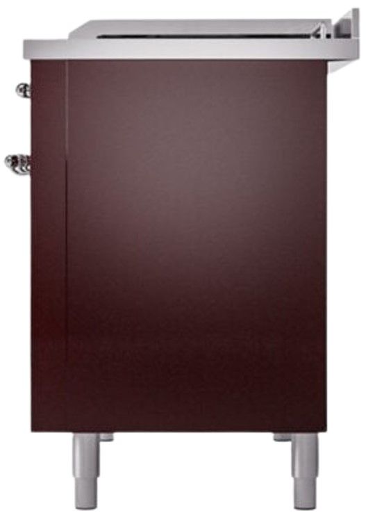 Ilve® Nostalgie II Series 48" Burgundy Pro Style Dual Fuel Range-2
