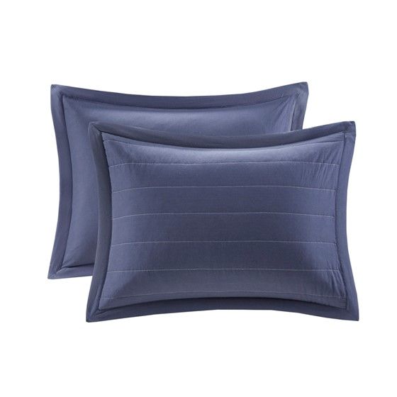 Olliix by Albany Reversible Aqua King/California King Cotton Printed Coverlet Set-1