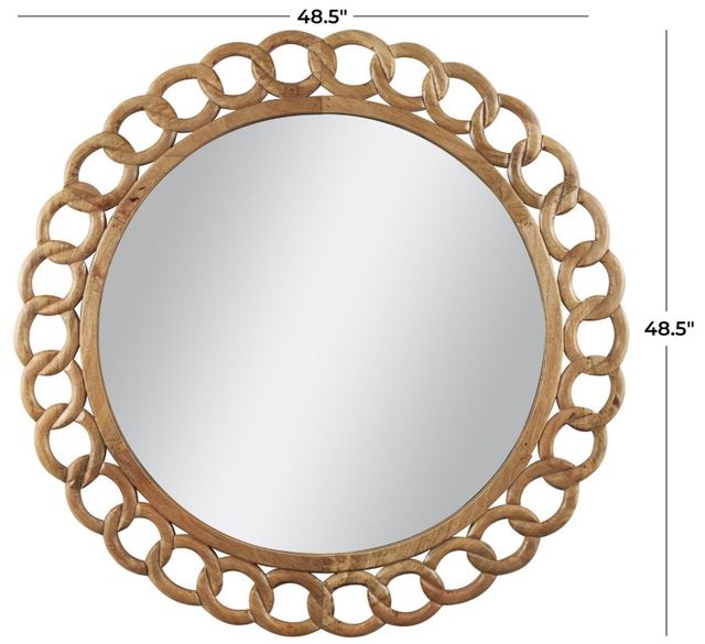 Deco Marche Brown Chain Link Wall Mirror-3