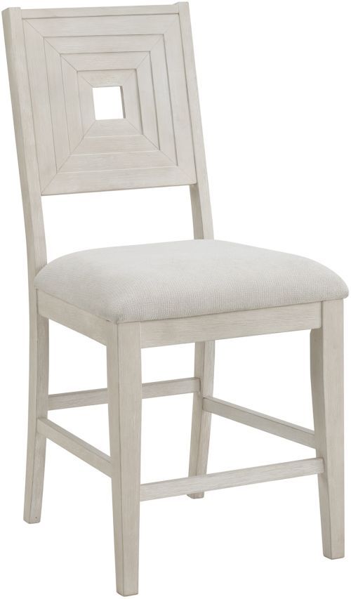 Elements International Avalanche 7-Piece Antique White Counter Dining Set-3