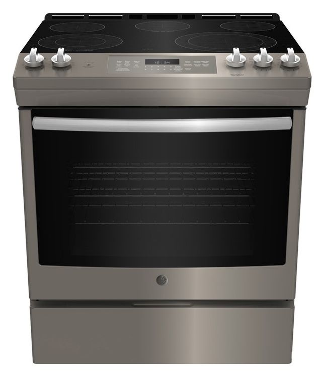 GE® 30" Slate Slide In Electric Range