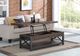Flexsteel® Carpenter Dark Brown Lift-Top Coffee Table with Black Base-2
