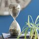 A & B Home Peleus Tan 60-Minute Silvered Hourglass-2