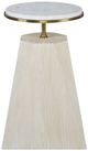 Century® Cadence Marble Top Accent Table with Sand Cerused Base-1