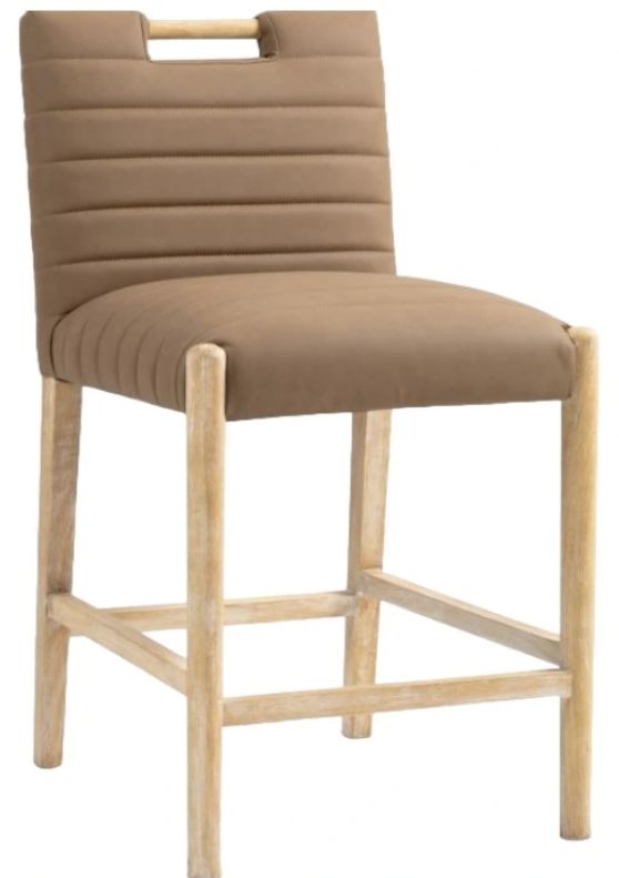 Meridian Furniture Aimee Brown Leather Counter Stool-0