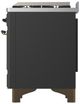Ilve® Majestic III 60" Graphite Matte Pro Style Dual Fuel Liquid Propane Range with French Top and Burnished Trim-4