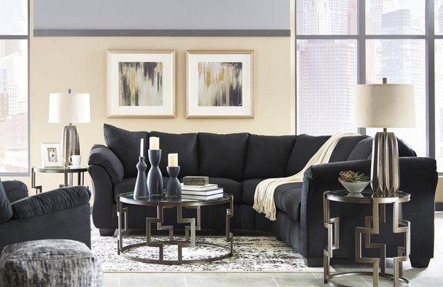 Signature Design by Ashley® Darcy 2-Piece Blue Sectional-2