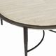 Bernhardt Barclay White Travertine Cocktail Table with Antique Pewter Base-5