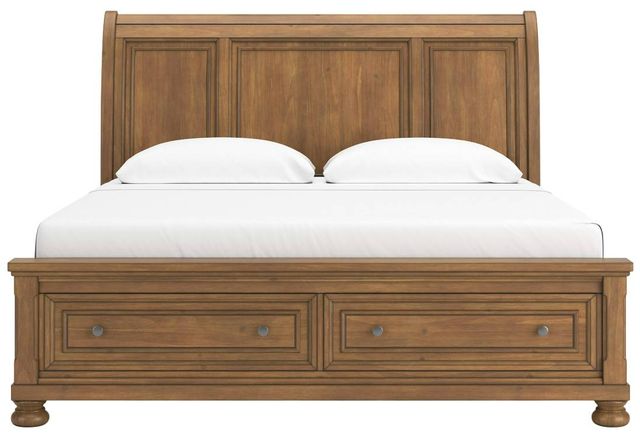 Signature Design by Ashley® Vandenmore Medium Brown King Storage Sleigh Bed-1