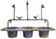 A & B Home Gold/Gray Iron Faucets Wall Decor-0