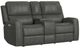 Flexsteel® Linden Charcoal Power Reclining Loveseat with Console and Power Headrests and Lumbar-1