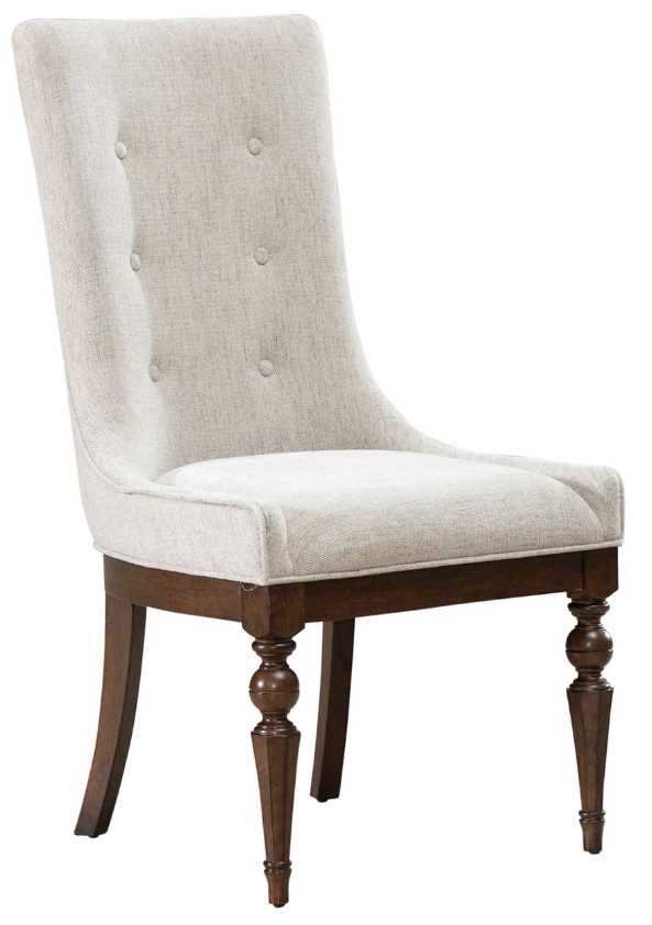 Liberty Furniture Arden Road Cream/Satin Cherry Upholstered Dining Side Chair-0