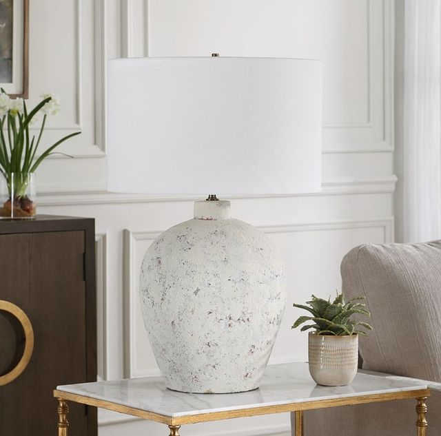Uttermost® Karena Dark Gray/Ivory Table Lamp-1