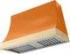 La Cornue Cornufé Marquee 44" Quintessential Orange Wall Mounted Range Hood with Polished Brass Trim-0