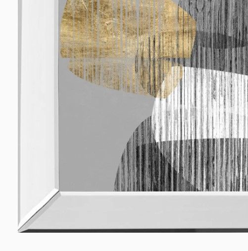 Classy Art Adjacent Shapes I by Jennifer Goldberger Mirrored Frame Wall Art-1