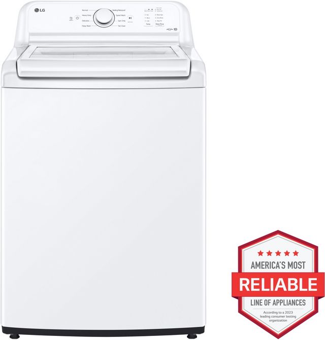 LG 4.1 Cu. Ft. White Agitator Top Load Washer with TurboDrum™ Technology-1