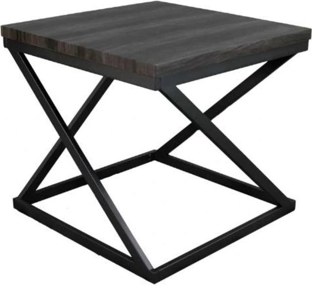 Bernards Highlights 3-Piece Gray Occasional Table with Black Base Set-2
