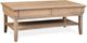 Handstone Customizable Monticello Maple 46"W Rectangle Coffee Table with Shelf and 2 Drawers-0