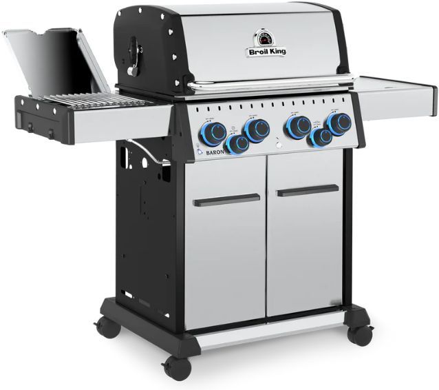 Broil King® Baron™ S 490 Pro IR 6-Burner Stainless Steel Freestanding Natural Gas Grill-2