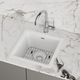 Elkay Quartz Classic® White 15.75" Single Bowl Dual Mount Bar Sink Kit-2