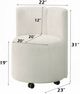 ACME Furniture Blayde 2-Piece White Swivel Side Chair Set-2