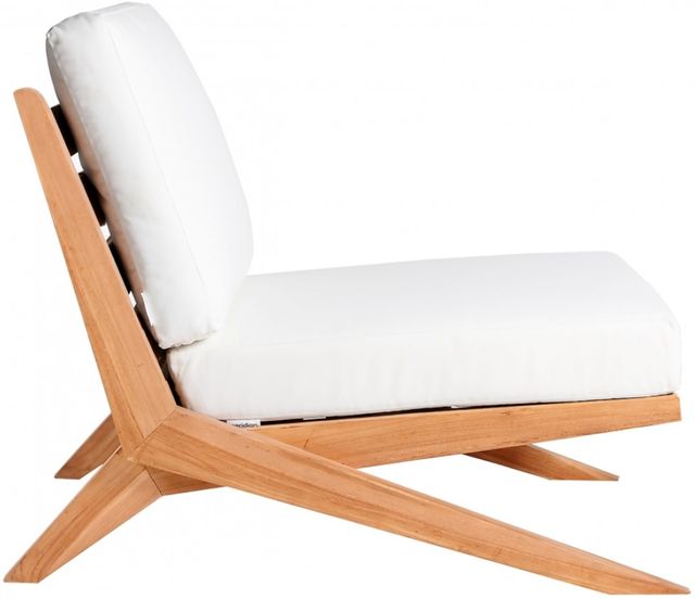 Meridian Furniture Tahiti White Fabric Outdoor Accent Chair-2