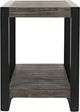 Jofran Inc. Pinnacle Platinum Chairside Table with Black Frame-1