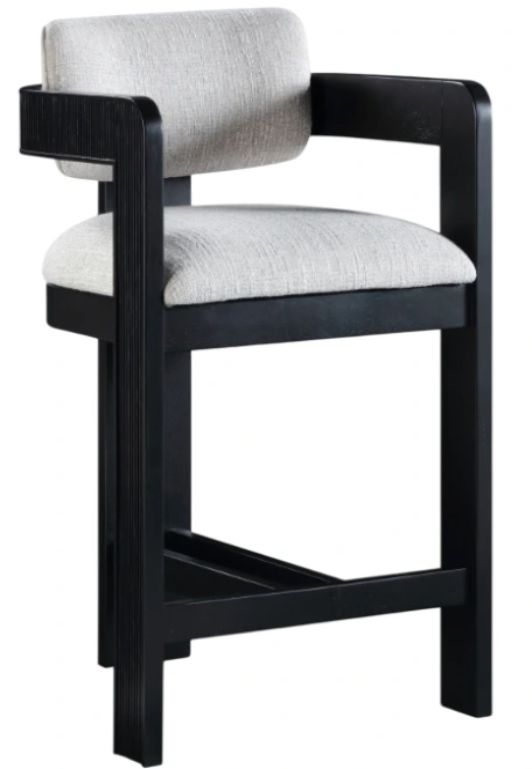 Meridian Furniture Sacha Gray Upholstered Counter Stool-0