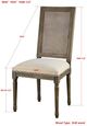 Forty West Designs Maxwell Cane/French Linen Dining Side Chair-1