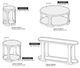 International Furniture Direct Balam Stained White Round End Table-2