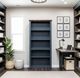Legends Home Nantucket Blue Denim/Whiskey Bookcase-1