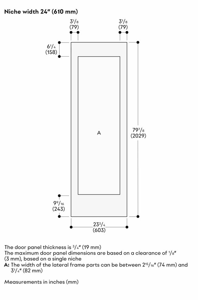 Gaggenau Vario Cooling Expressive Series 24" Dark Brushed Stainless Steel Door Panel-1