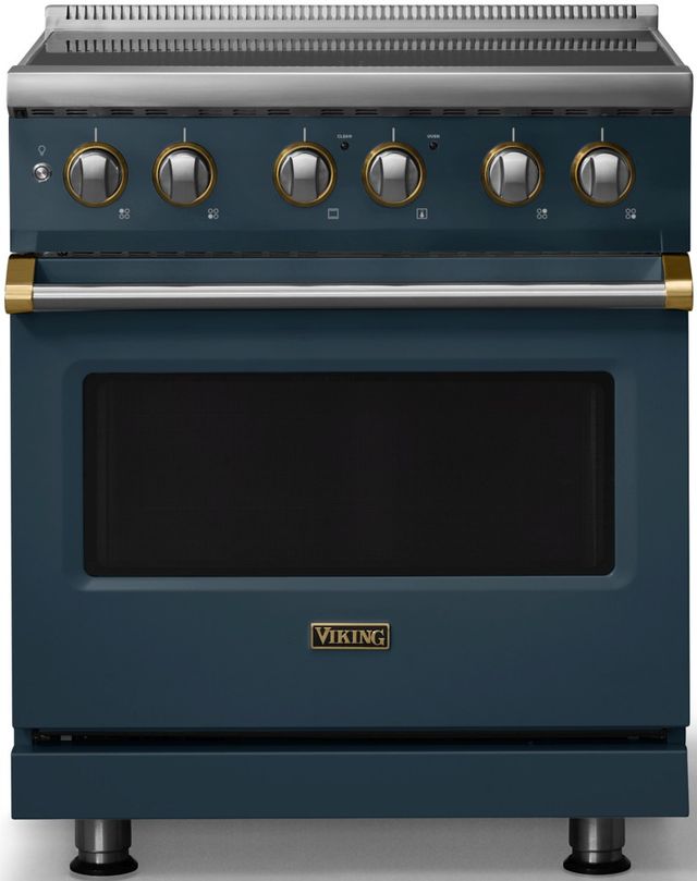 Viking® 5 Series 30" Squall Pro Style Induction Range with Brushed Brass Trim-0