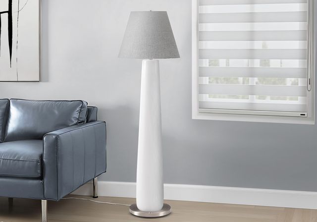 Monarch Specialties Inc. White 61" Resin Floor Lamp-1