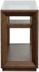 Magnussen Home® Sebastian Cinnamon Rectangular Sofa Table with Glass Top-3