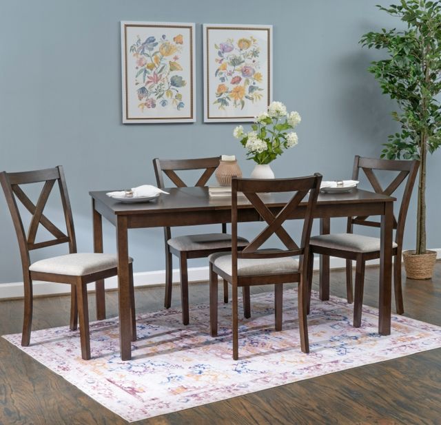 Linon Wales 5-Piece Beige/Brown Dining Set-1