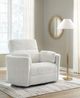 Signature Design by Ashley® Gosaldo Silver Swivel Glider Power Recliner-2