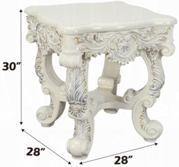 ACME Furniture Adara Antique White End Table-2