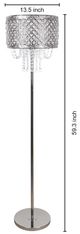 Classy Living Crystal Elegance I Polished Nickel Floor Lamp-1