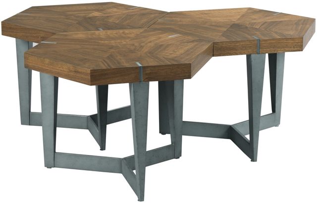Hammary® AD Modern Synergy Brown Echo Bunching Cocktail Table with Gray Base-2