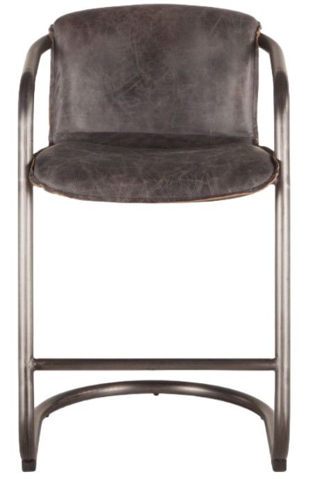 Home Trends & Design Portofino Antique Ebony/Gunmetal Counter Chair-1