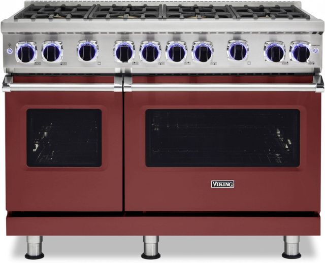 Viking® 7 Series 48" Reduction Red Pro Style Liquid Propane Range-0