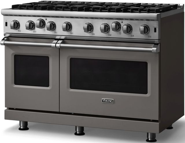 Viking® 5 Series 48" Damascus Gray Pro Style Liquid Propane Gas Range-2