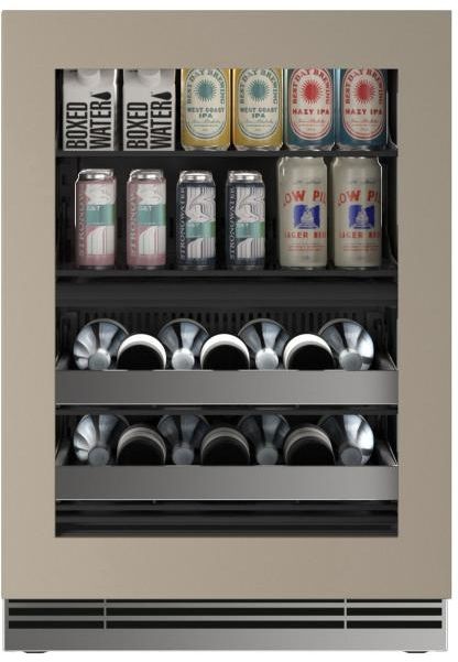U-Line®  Home Collection 24" 4.9 Cu. Ft. Panel Ready Dual-Zone Beverage Center with Glass Door-3