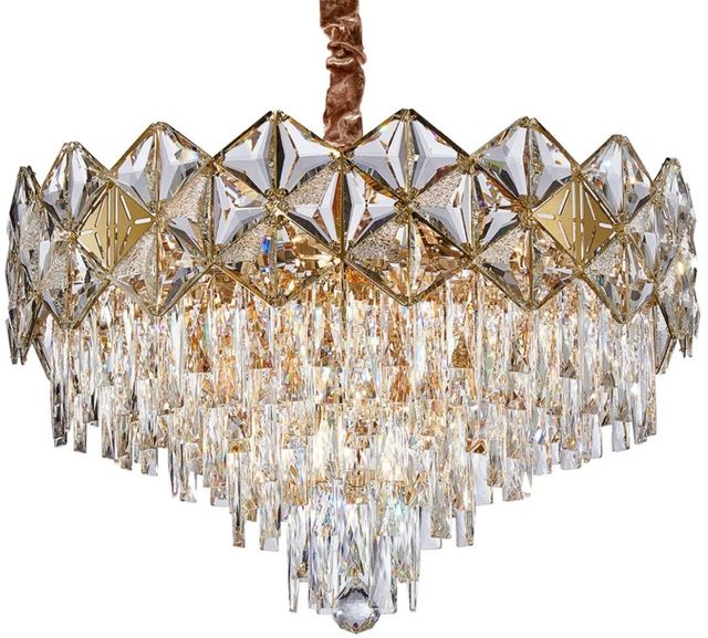 Michael Amini® Regalia Clear/Gold 13-Light Chandelier-0
