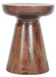 A & B Home Brown Wooden Pedestal Side Table-0